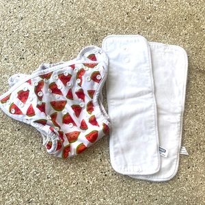 Thirsties cloth diaper cover and hemp inserts